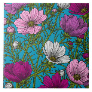 Carreau Mélange cosmos bleu