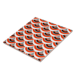 Carreau Mélange noir gris orange Motif géométrique mode