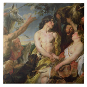 Carreau Meleager et Atalanta (huile sur la toile)