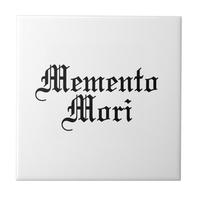 Carreau Memento Mori - Phrase latine (Devant)