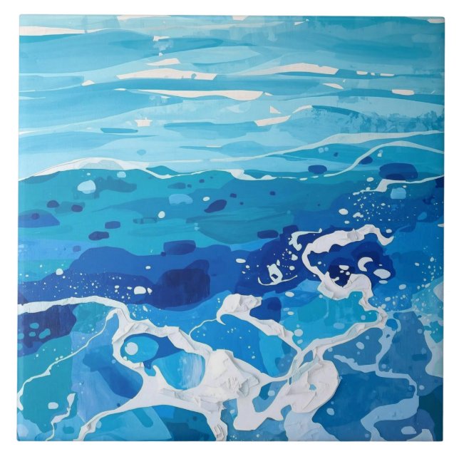 Carreau Mer Bleue et Blancs Azulejo (Devant)