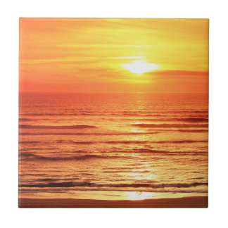 Carreau Mer de coucher du soleil