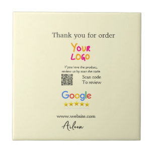 Carreau Merci Google avis scan QR entreprise