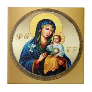 Carreau Mère de Dieu, vierge Marie