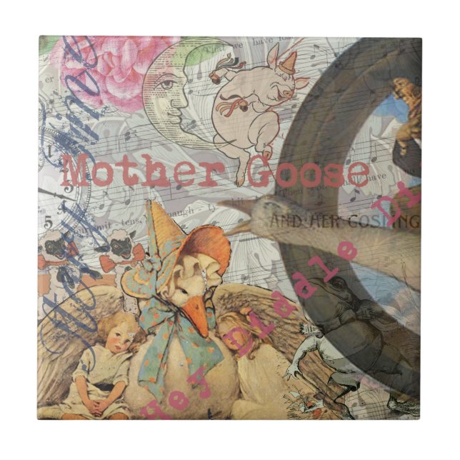 Carreau Mère Goose Nursery Rhyme Fairy Tale (Devant)