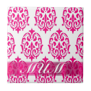 Carreau mères damas rose moderne