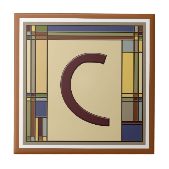Carreau Merveilleux Arts & Métiers Géométrique C initial (Devant)