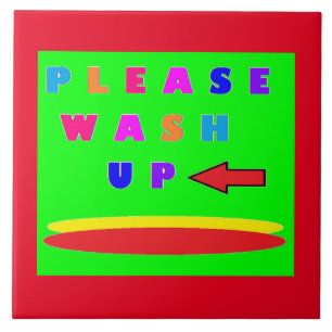 Carreau Message de signature de cuisine avec mots