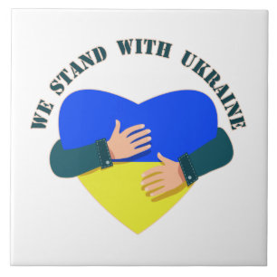 Carreau Message inspirant Nous sommes avec l'Ukraine