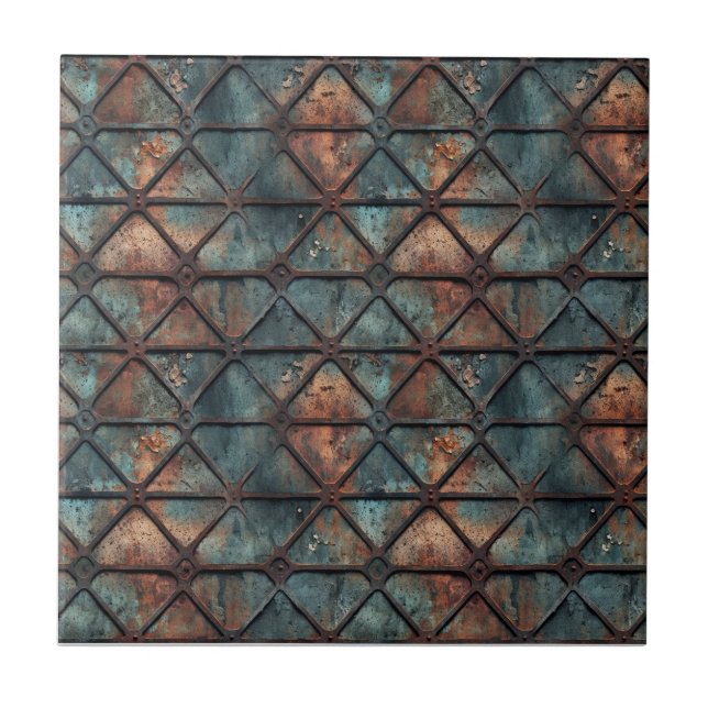 Carreau Métal en fer rouillé (Devant)