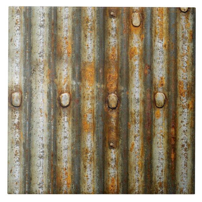 Carreau Métal ondulé rustique (Devant)