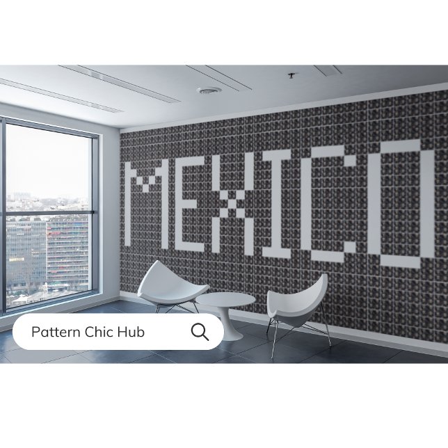 Carreau Mexique Moderne Crâne à sucre Élégant Décor (Créateur téléchargé)