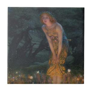 Carreau Mi-été Eve Edward Robert Hughes fées imaginaire