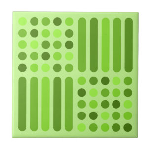 Carreau Mi-siècle Cercles modernes Lignes Chartreuse