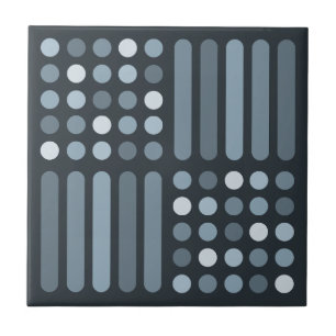 Carreau Mi-siècle Circles modernes Lignes Ardoise