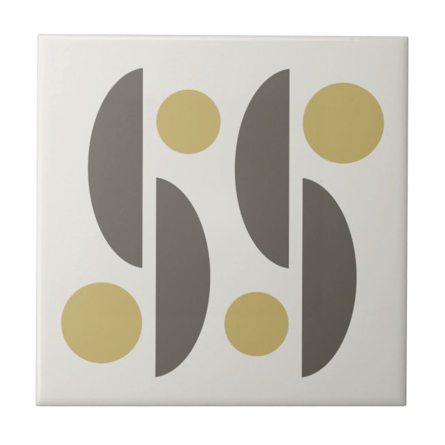 Carreau Mid Century Modern Geo Abstrait 05 (Devant)