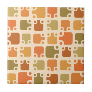 Carreau Mid Century Modern Pattern Ochre