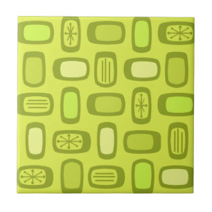 Carreau Midcentury MCM Rounded Rectangles Chartreuse