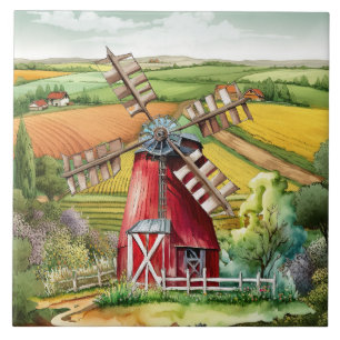Carreau mignon Amateurs de moulin à vent Country