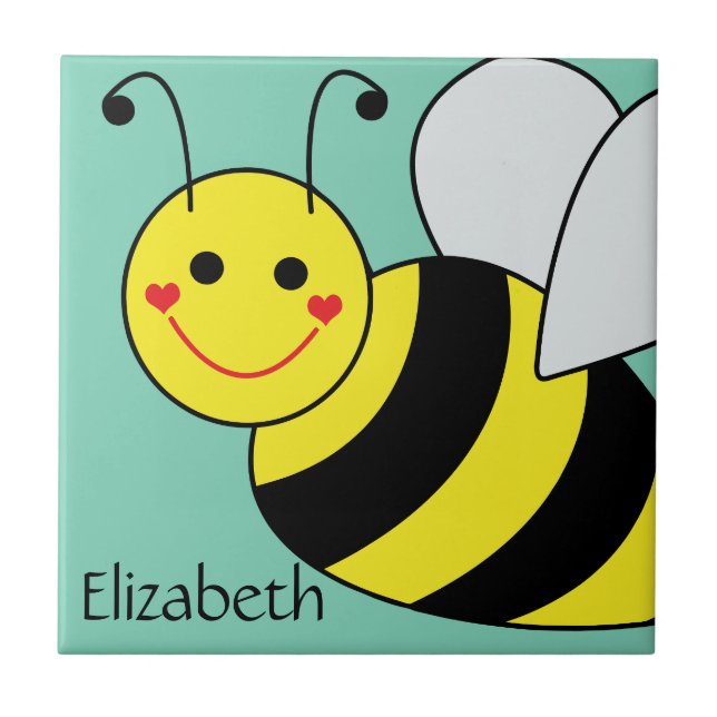 Carreau Mignon gaffez l'abeille personnalisée (Devant)
