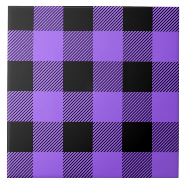 Carreau mignon violet de buffle plaid Style campagnard (Devant)