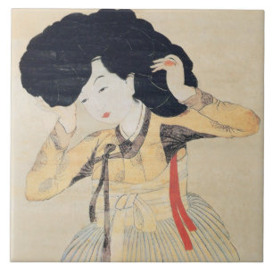 Carreau Miindo (Portrait d'une beauté) 미 인 도'oeuvre d'art 
