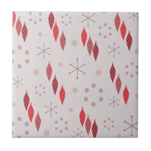 Carreau Milieu du siècle moderne Rouge d'hiver