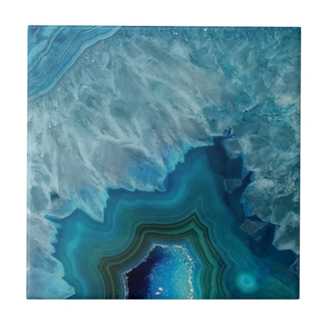 Carreau Minerai en pierre de Druze de Geode d'agate (Devant)