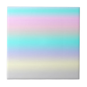 Carreau Minimalisme Art Abstrait Turquoise Pink Pastel