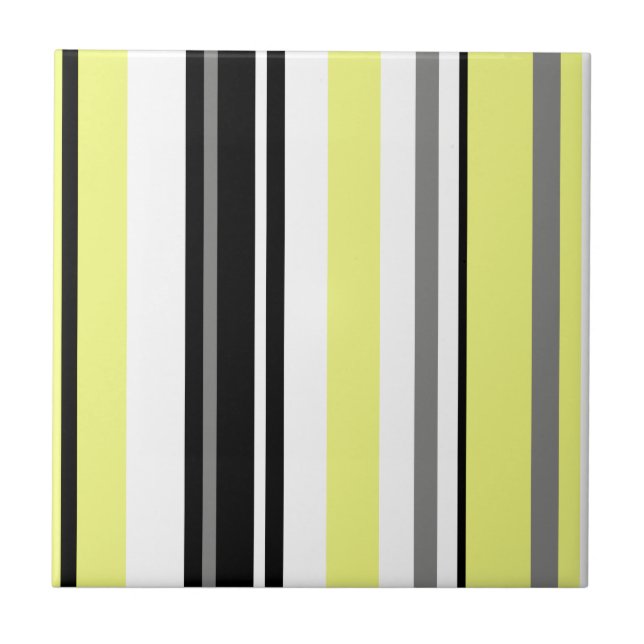 Carreau Minimalisme Bandes Jaunes et Noires (Devant)