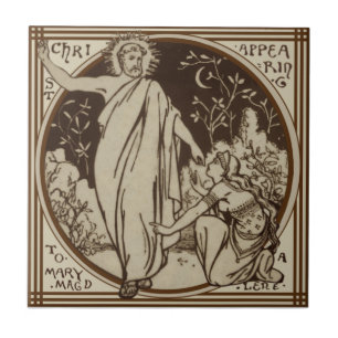 Carreau Minton "Le Christ apparait à Mary Magdalene" Repro
