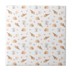 Carreau Minuscules coquillages en céramique Motif