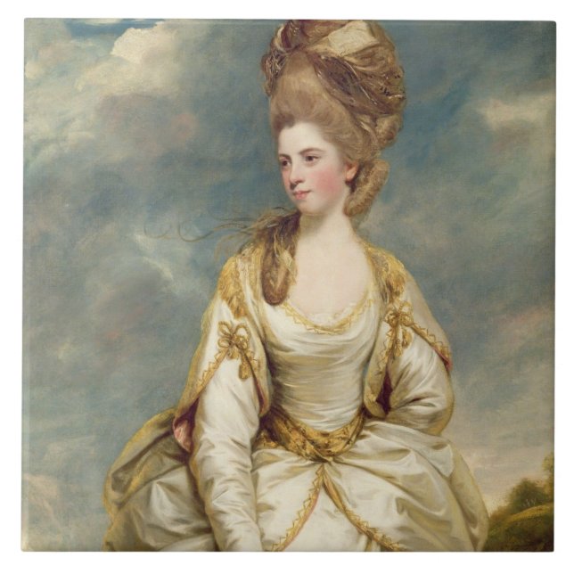 Carreau Mlle Sarah Campbell, 1777-78 (huile sur la toile) (Devant)