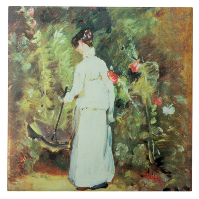 Carreau Mme Constable dans son jardin (Devant)