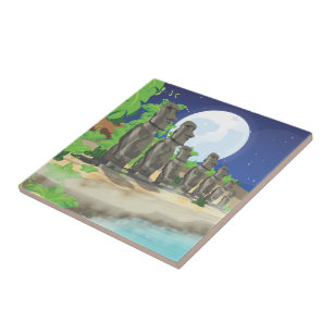 Carreau Moai de l'île de Pâques