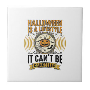 Carreau Mode de vie Halloween Typographie de citrouille vi