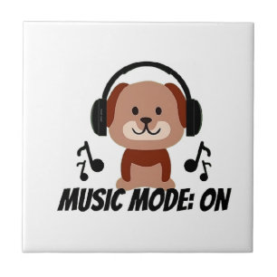 Carreau Mode Musique activé � Ambiance dessin animé Chien