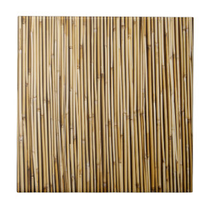 Carreau Modèle customisé par arrière - plan en bambou