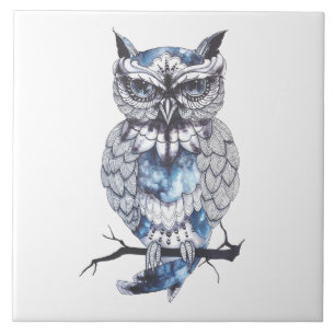 Carreau Modèle de Chouette illustré