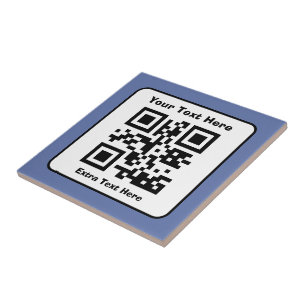 Carreau Modèle de code QR scannable avec texte modifiable