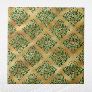 Carreau Modèle de Damas Glam Green Gold