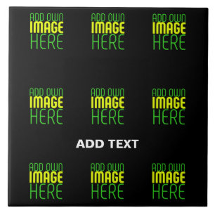 CARREAU MODÈLE DE TEXTE D'IMAGE NOIRE SIMPLE ET MODERNE