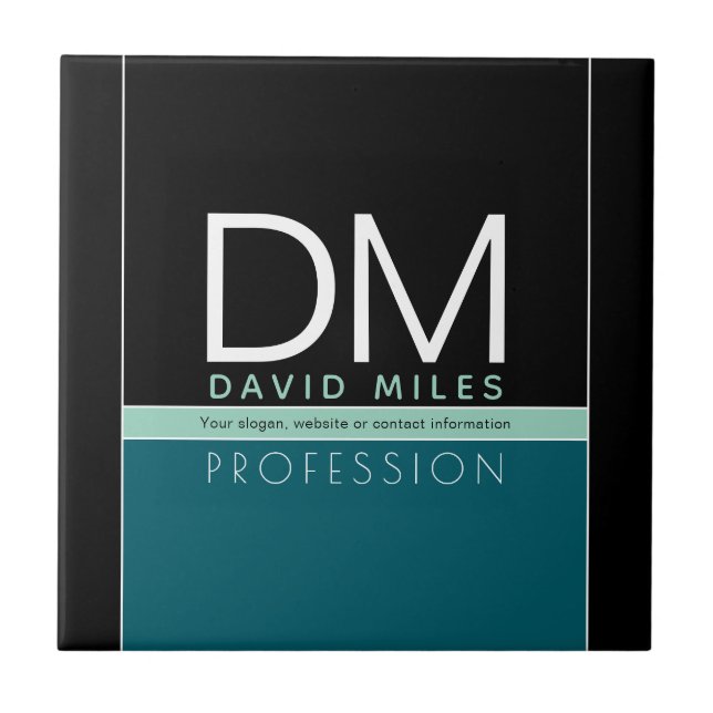 Carreau Modèle d'entreprise moderne | Toutes les couleurs  (Devant)