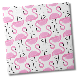 Carreau Modèle Flamingo rose moderne simple