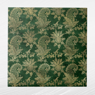 Carreau Modèle floral Celtic Green Gold Paisley
