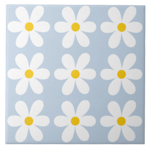 Carreau Modèle floral de marguerite rétro