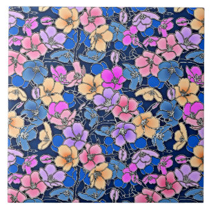 Carreau Modèle floral stylistique 46