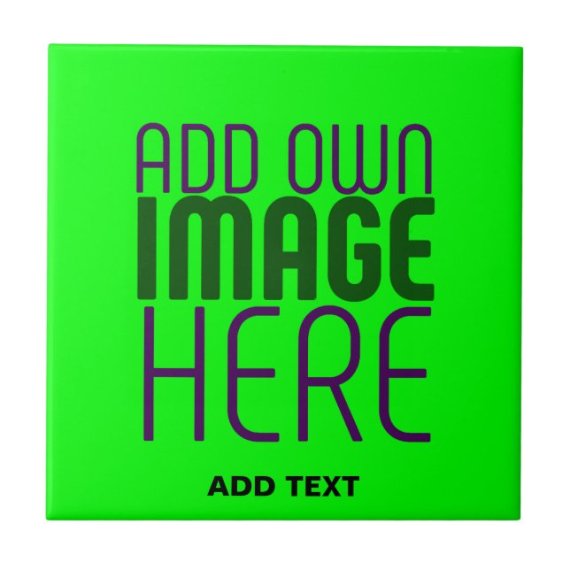 CARREAU  MODERN EDITABLE NEON GREEN IMAGE TEXT TEMPLATE (Devant)