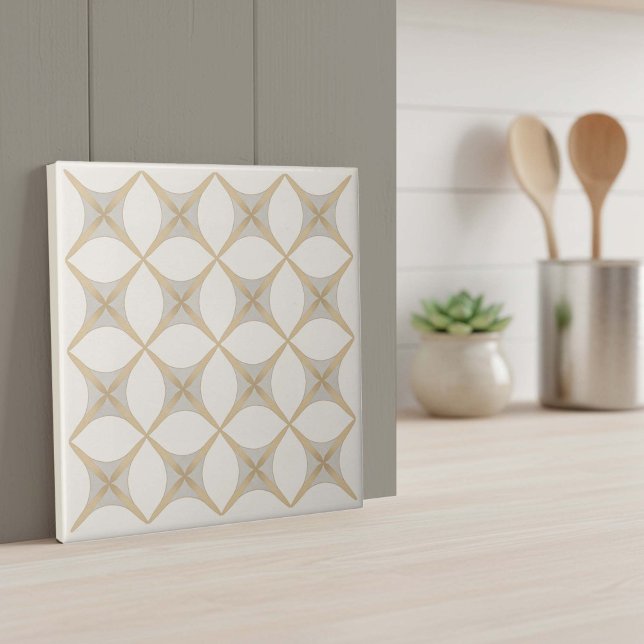 Carreau Modern Geometric Abstract Pat#18 Greige ID1192 (Créateur téléchargé)