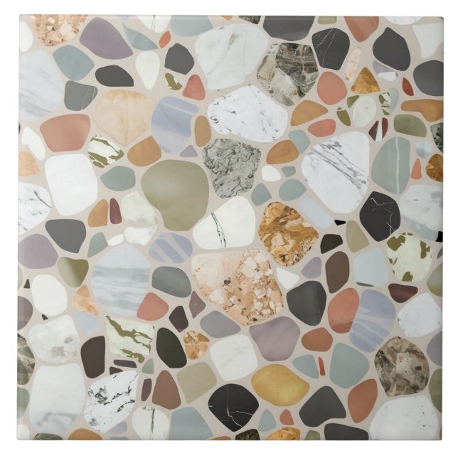 Carreau Moderne belle roche naturelle terrazzo Motif (Devant)